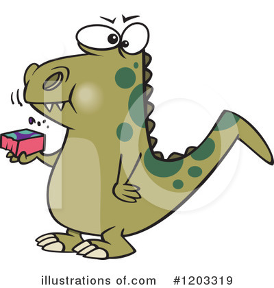 Royalty-Free (RF) Dinosaur Clipart Illustration by toonaday - Stock Sample #1203319