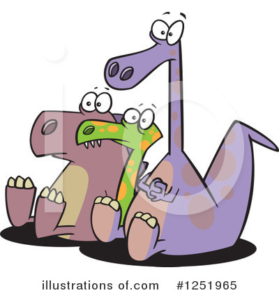Royalty-Free (RF) Dinosaur Clipart Illustration by toonaday - Stock Sample #1251965