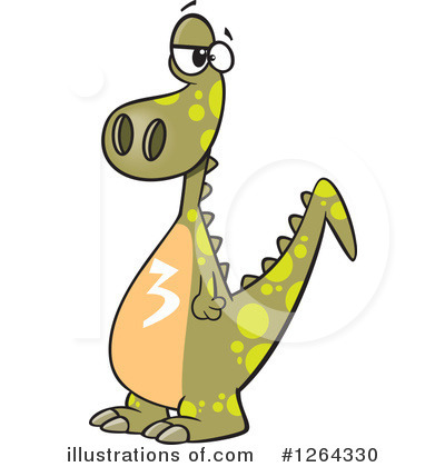Royalty-Free (RF) Dinosaur Clipart Illustration by toonaday - Stock Sample #1264330