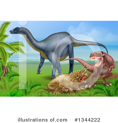 Royalty-Free (RF) Dinosaur Clipart Illustration by AtStockIllustration - Stock Sample #1344222