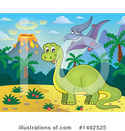 Royalty-Free (RF) Dinosaur Clipart Illustration by visekart - Stock Sample #1402525