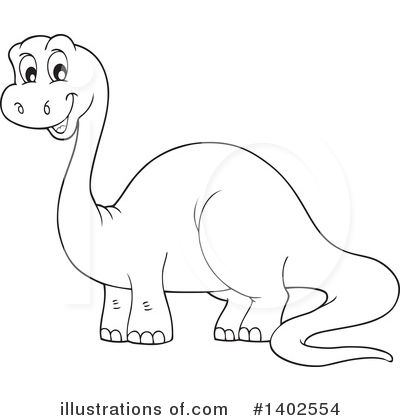 Royalty-Free (RF) Dinosaur Clipart Illustration by visekart - Stock Sample #1402554