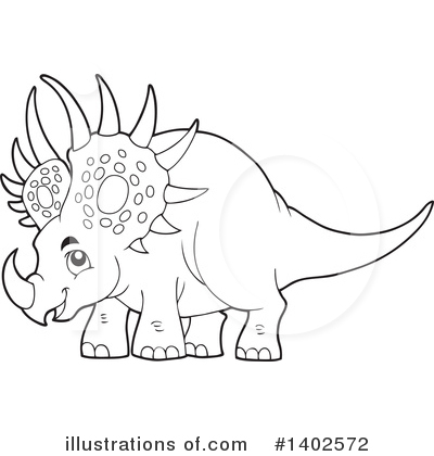 Triceratops Clipart #1402572 by visekart