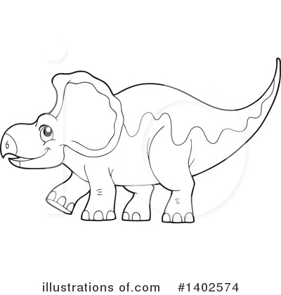 Royalty-Free (RF) Dinosaur Clipart Illustration by visekart - Stock Sample #1402574