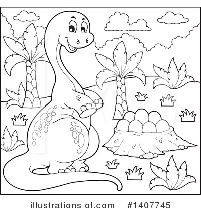 Brontosaurus Clipart #1407745 by visekart