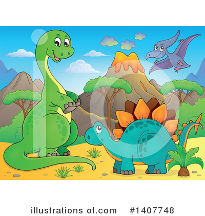 Brontosaurus Clipart #1407748 by visekart
