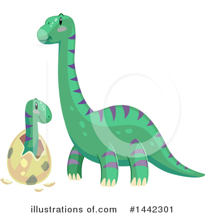 Brontosaurus Clipart #1442301 by BNP Design Studio