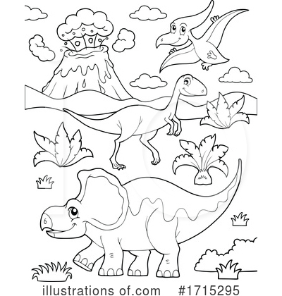 Royalty-Free (RF) Dinosaur Clipart Illustration by visekart - Stock Sample #1715295