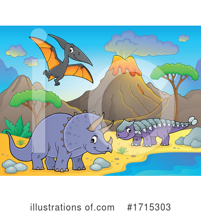 Royalty-Free (RF) Dinosaur Clipart Illustration by visekart - Stock Sample #1715303