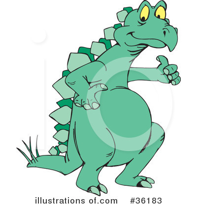 Royalty-Free (RF) Dinosaur Clipart Illustration by Dennis Holmes Designs - Stock Sample #36183