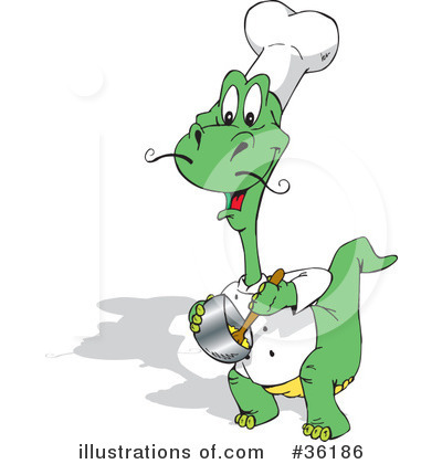 Royalty-Free (RF) Dinosaur Clipart Illustration by Dennis Holmes Designs - Stock Sample #36186