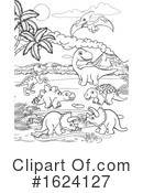 Dinosaurs Clipart #1624127 by AtStockIllustration