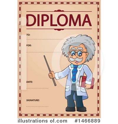 Royalty-Free (RF) Diploma Clipart Illustration by visekart - Stock Sample #1466889