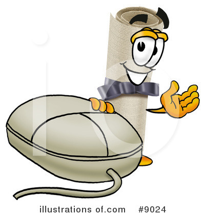 Royalty-Free (RF) Diploma Clipart Illustration by Mascot Junction - Stock Sample #9024