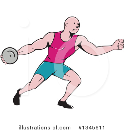 Royalty-Free (RF) Discus Clipart Illustration by patrimonio - Stock Sample #1345611