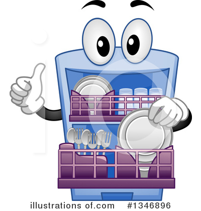 Royalty-Free (RF) Dishwasher Clipart Illustration by BNP Design Studio - Stock Sample #1346896