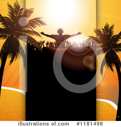 Tropical Sunset Clipart #1181498 by elaineitalia