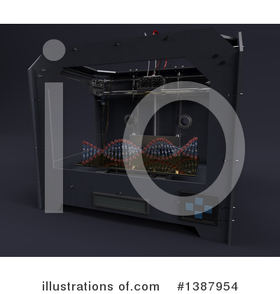 3d Printer Clipart #1387954 by KJ Pargeter