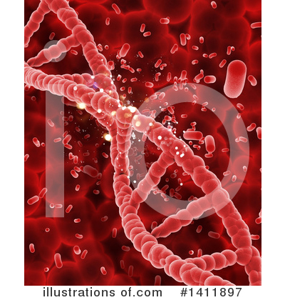 Royalty-Free (RF) Dna Clipart Illustration by KJ Pargeter - Stock Sample #1411897