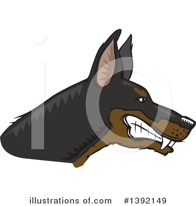 Dog Attack Clipart #1392149 by David Rey
