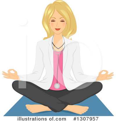 Meditating Clipart #1307957 by BNP Design Studio