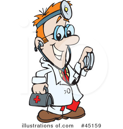 Royalty-Free (RF) Doctor Clipart Illustration by Dennis Holmes Designs - Stock Sample #45159