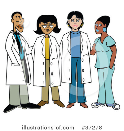 Royalty-Free (RF) Doctors Clipart Illustration by Andy Nortnik - Stock Sample #37278