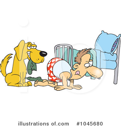 Royalty-Free (RF) Dog Clipart Illustration by toonaday - Stock Sample #1045680