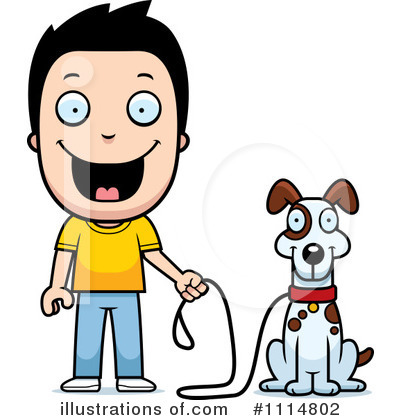 Dog Walker Clipart #1114802 by Cory Thoman