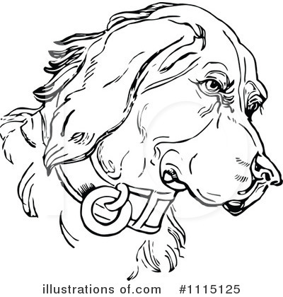 Royalty-Free (RF) Dog Clipart Illustration by Prawny Vintage - Stock Sample #1115125