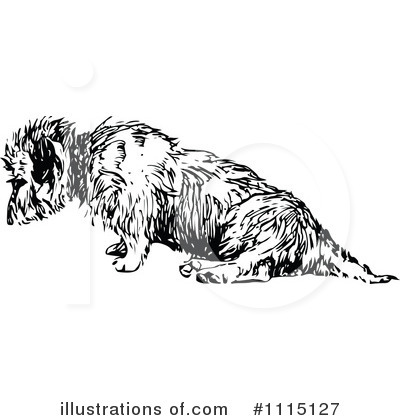 Royalty-Free (RF) Dog Clipart Illustration by Prawny Vintage - Stock Sample #1115127