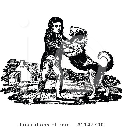 Royalty-Free (RF) Dog Clipart Illustration by Prawny Vintage - Stock Sample #1147700
