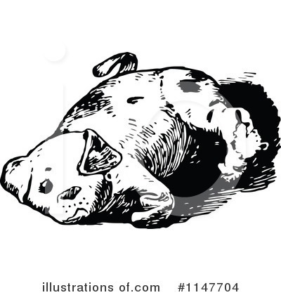Royalty-Free (RF) Dog Clipart Illustration by Prawny Vintage - Stock Sample #1147704