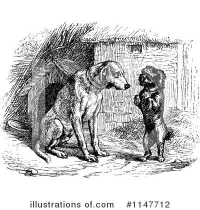 Royalty-Free (RF) Dog Clipart Illustration by Prawny Vintage - Stock Sample #1147712