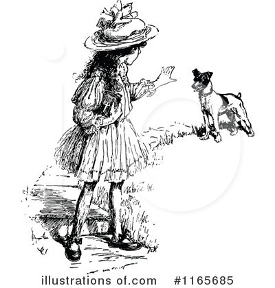 Royalty-Free (RF) Dog Clipart Illustration by Prawny Vintage - Stock Sample #1165685