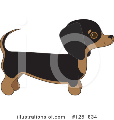 Wiener Dog Clipart #1251834 by Maria Bell
