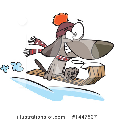 Sledding Clipart #1447537 by toonaday