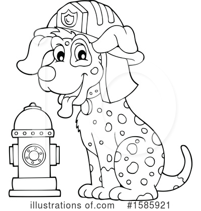 Royalty-Free (RF) Dog Clipart Illustration by visekart - Stock Sample #1585921