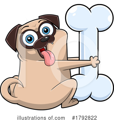 Pug Clipart #1792822 by Hit Toon