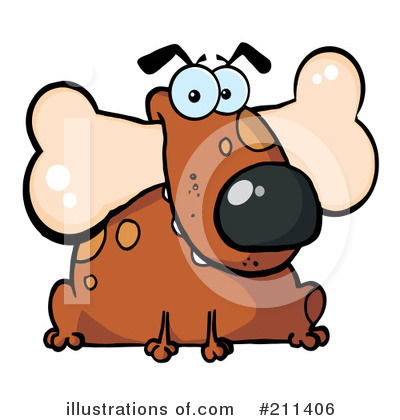 Dog Bone Clipart #211406 by Hit Toon
