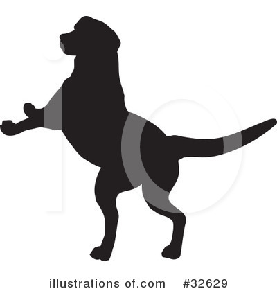 Dog Silhouette Clipart #32629 by KJ Pargeter