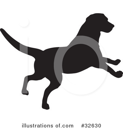 Dog Silhouette Clipart #32630 by KJ Pargeter