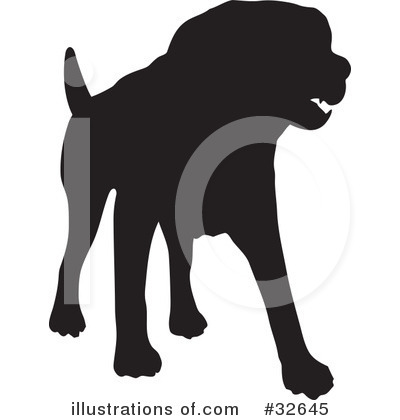 Dog Silhouette Clipart #32645 by KJ Pargeter