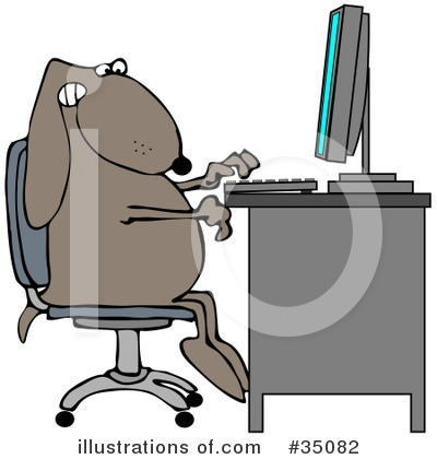 Typing Clipart #35082 by djart