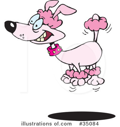 Pink Poodle Clipart #35084 by Dennis Holmes Designs