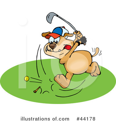 Royalty-Free (RF) Dog Clipart Illustration by Dennis Holmes Designs - Stock Sample #44178