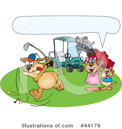 Golfing Clipart #44179 by Dennis Holmes Designs