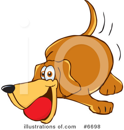 Hound Dog Clipart #6698 by Mascot Junction