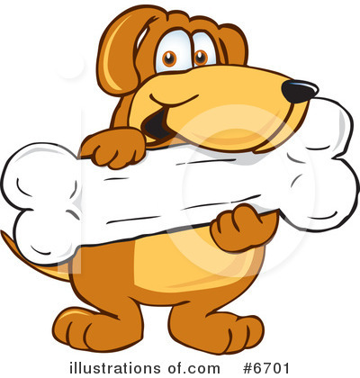 Dog Bones Clipart #6701 by Mascot Junction