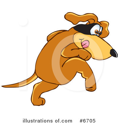 Hound Dog Clipart #6705 by Mascot Junction